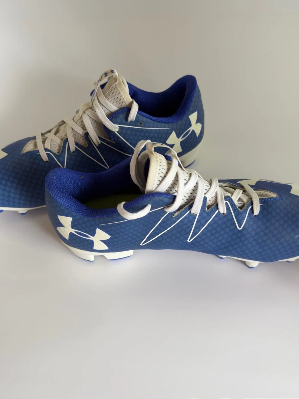 Under Armour Blue and Lime Green Athletic Shoe Interior
